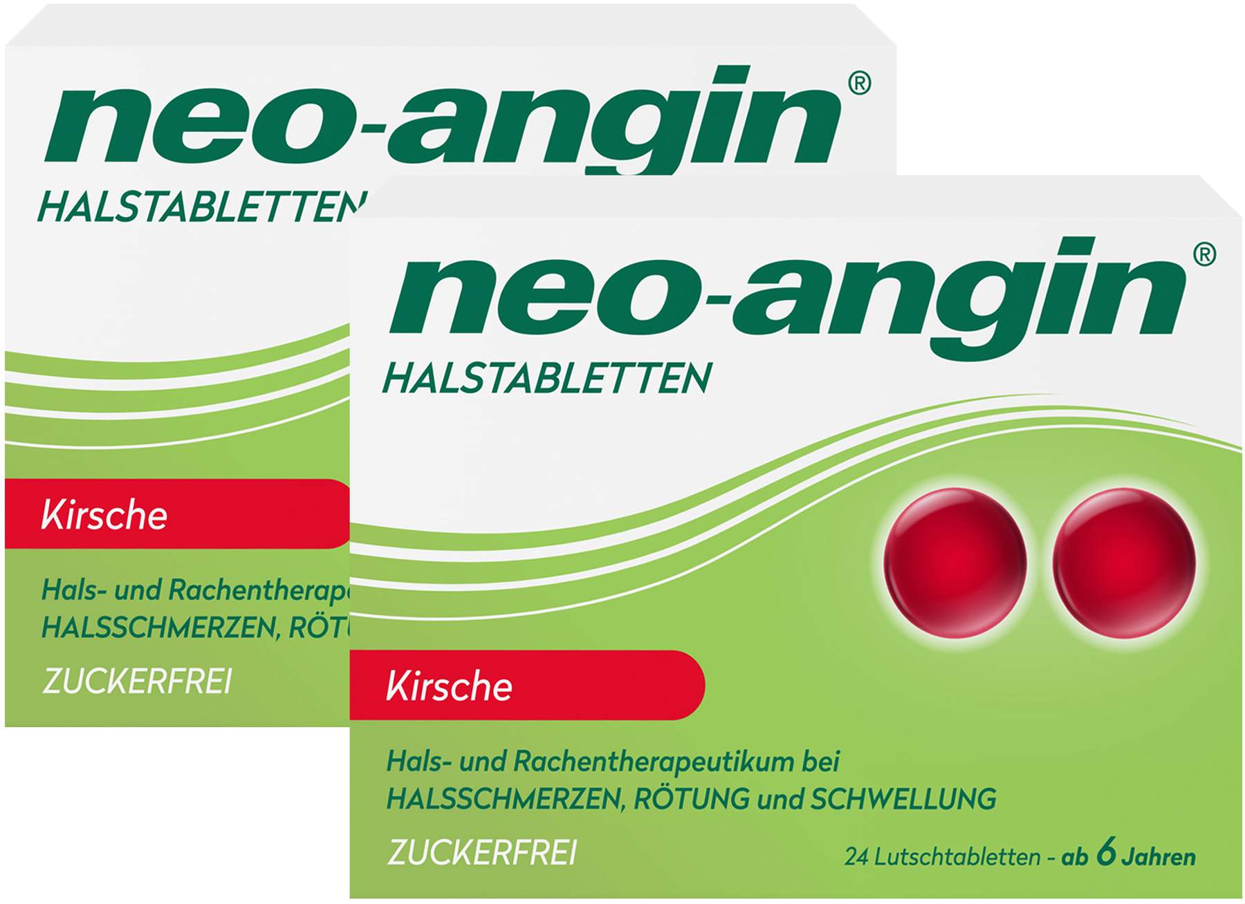 Neo Angin Halstabletten Kirsche zuckerfrei 2 x 24 Stück