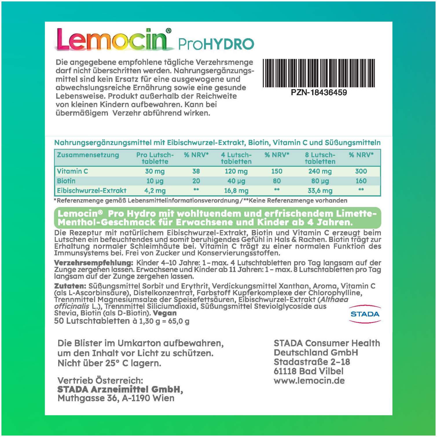 Lemocin ProHydro 50 Lutschtabletten
