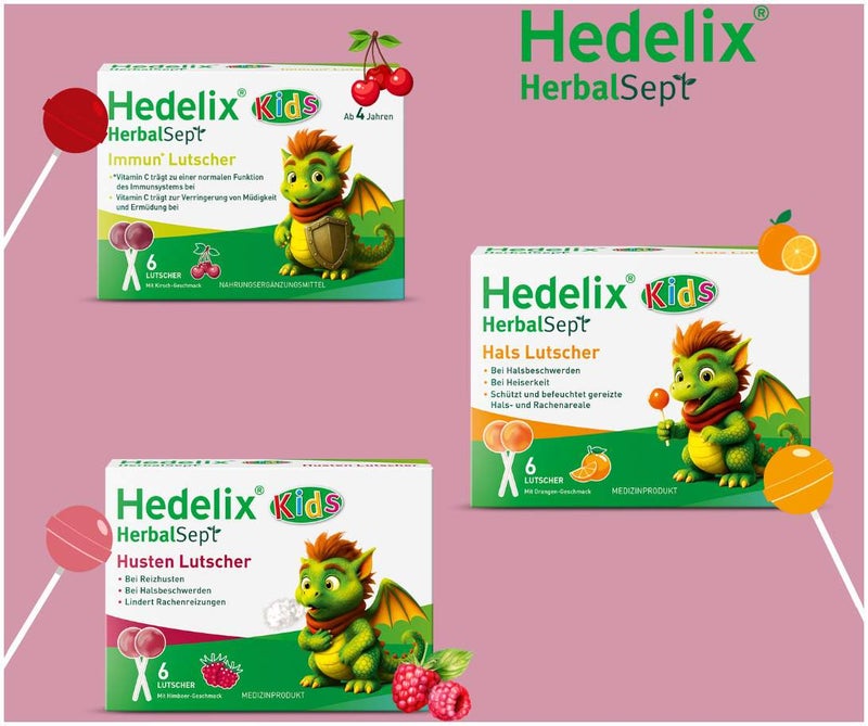 Hedelix HerbalSept Husten Lutscher Kids 6 Stück