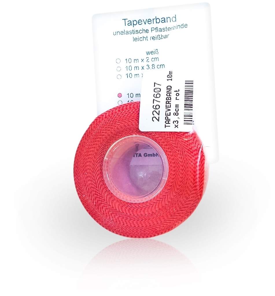 Tapeverband 10mx3,8cm Rot