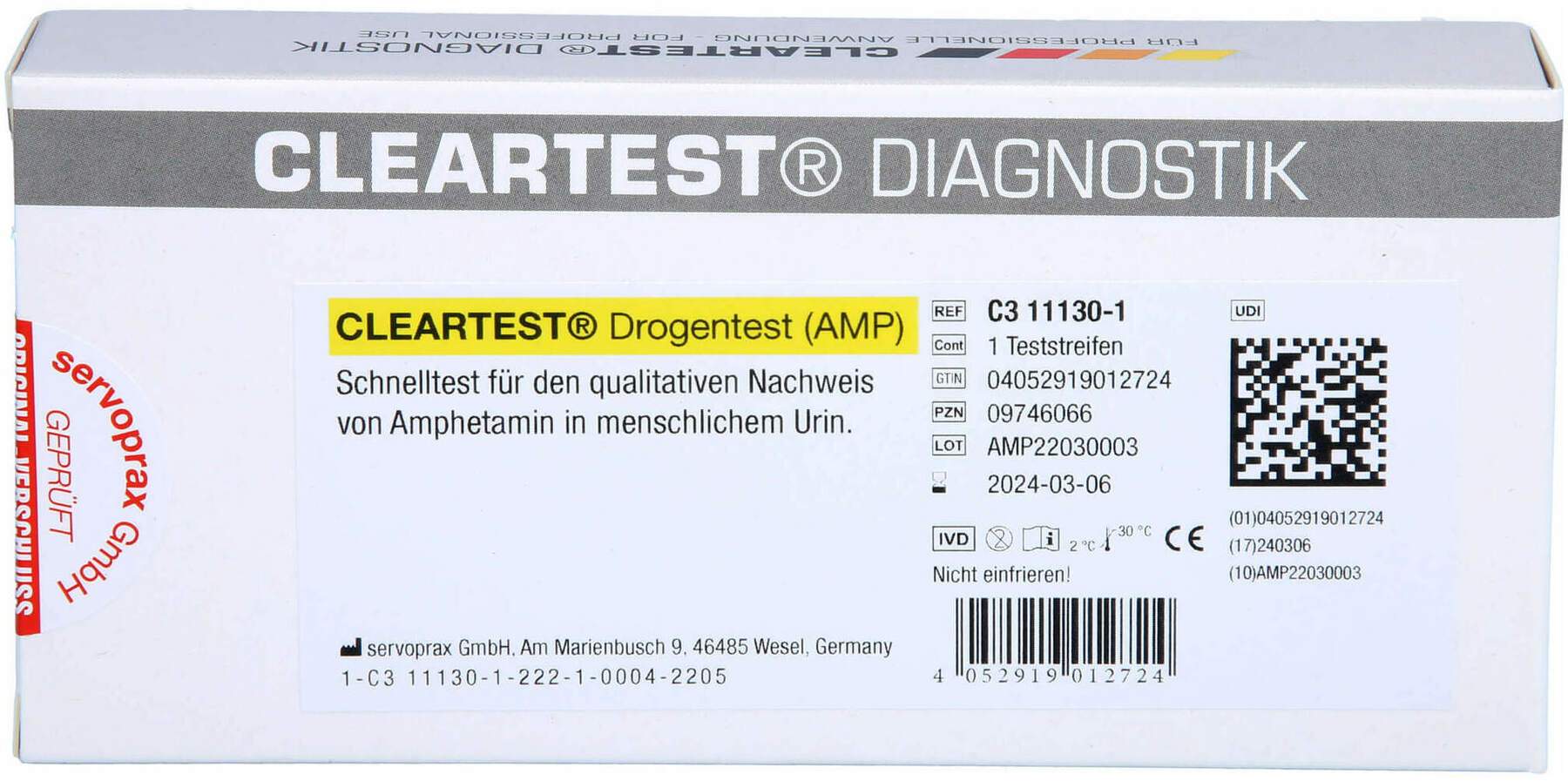 Cleartest Drogentest Amp Teststreifen 10 Stk
