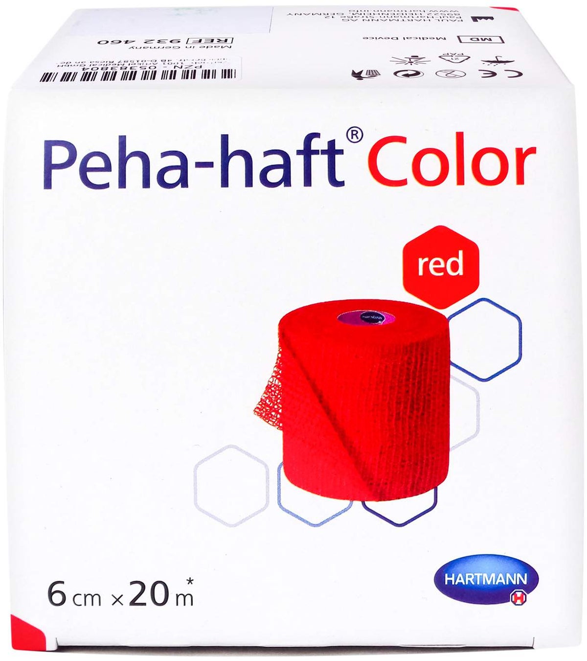 Peha Haft Color Fixierbinde 6cmx20m Rot