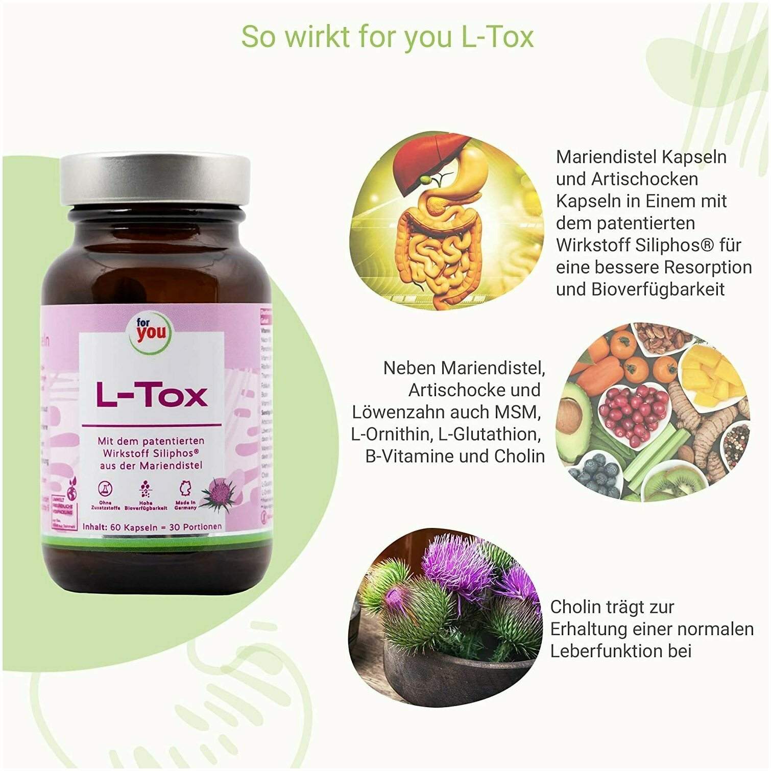 For You L-Tox - Leber Detox 60 Kapseln