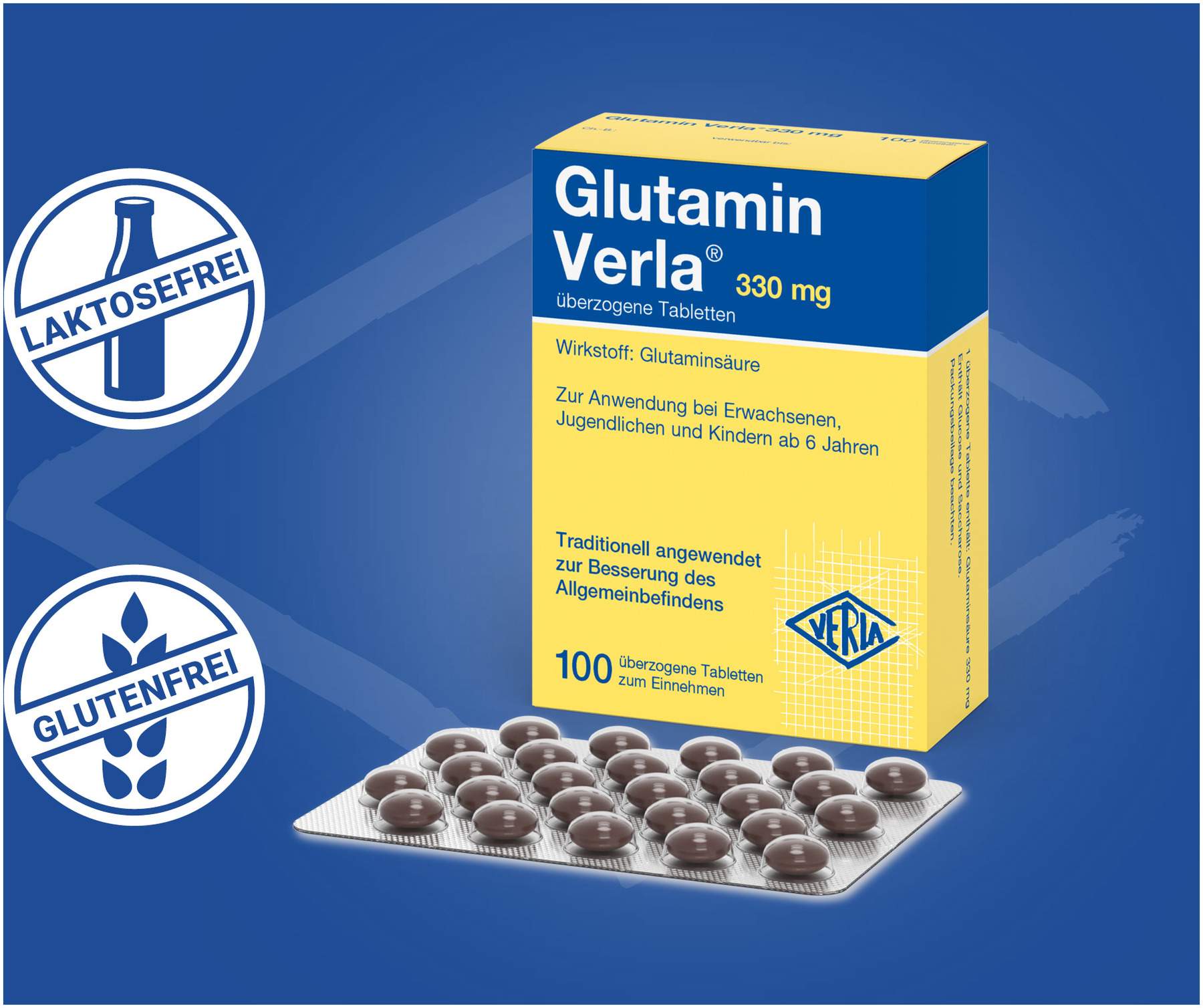 Glutamin Verla Dragees 100 Überzogene Tabletten