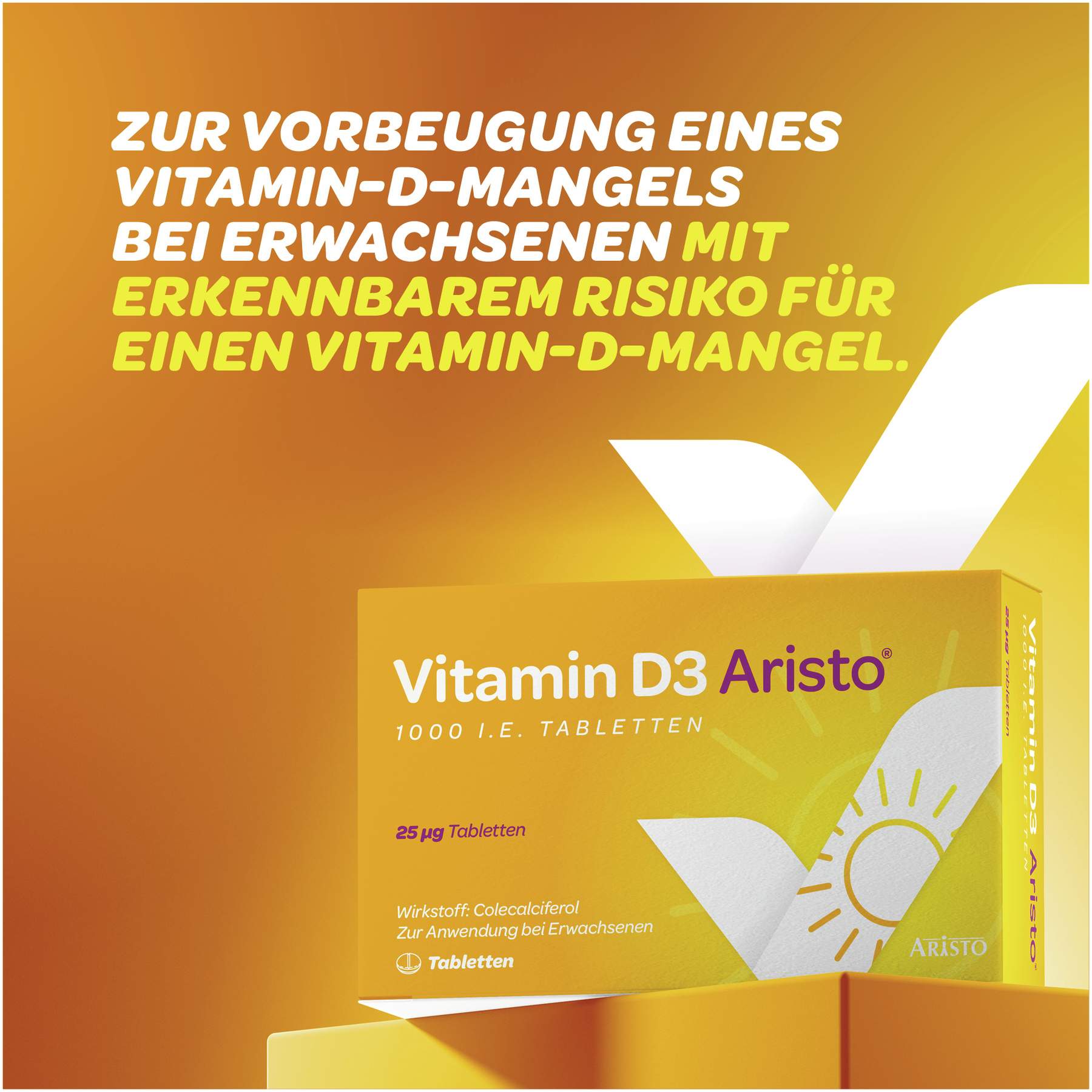 Vitamin D3 Aristo 1000 I.E. 100 Tabletten