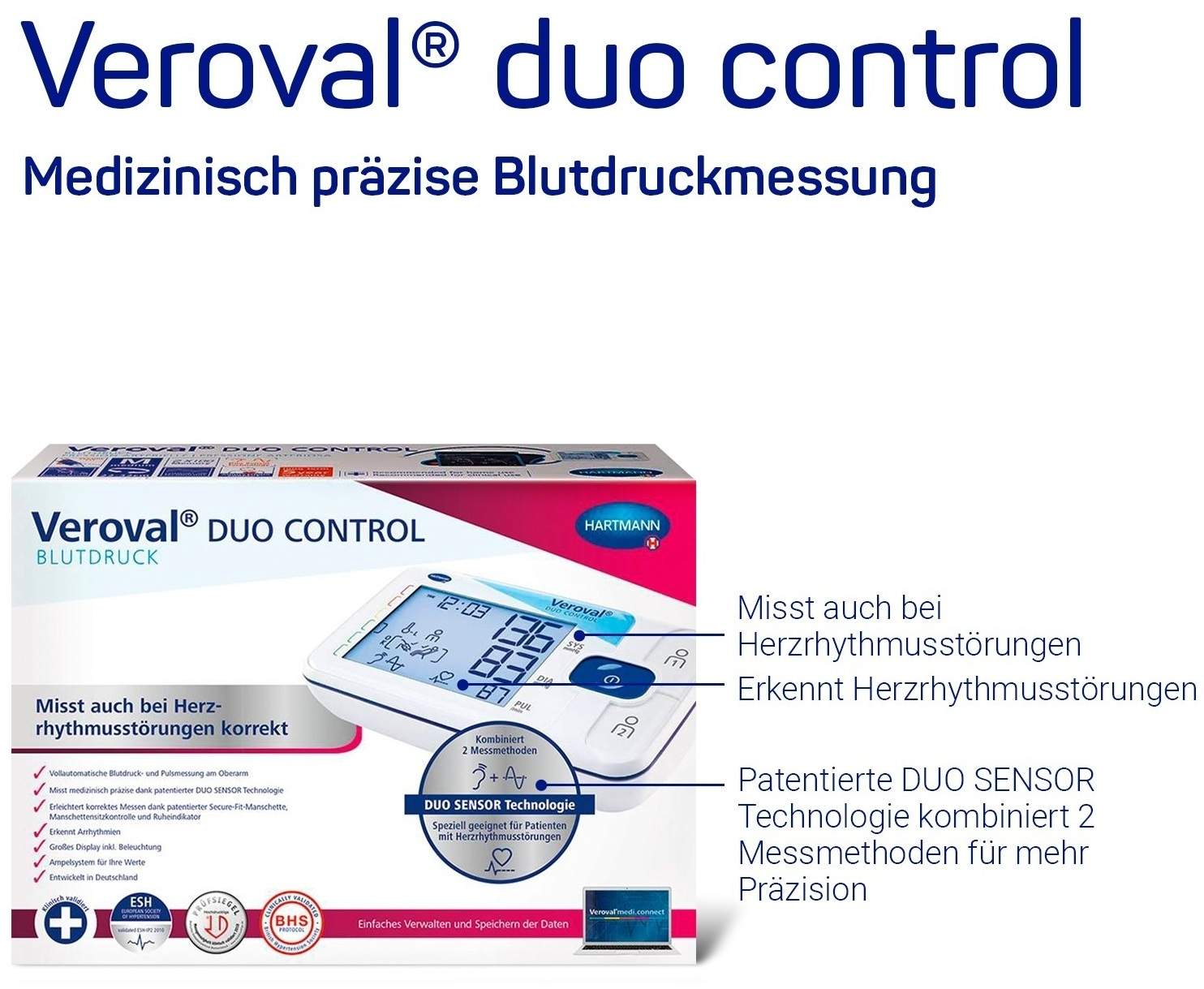 Veroval Duo Control Oberarm - Blutdruckmessgerät