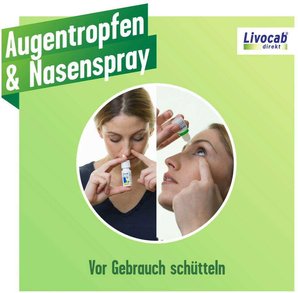 Livocab direkt Kombipackung 4 ml Augentropfen + 5 ml Nasenspray 1 Kombipackung
