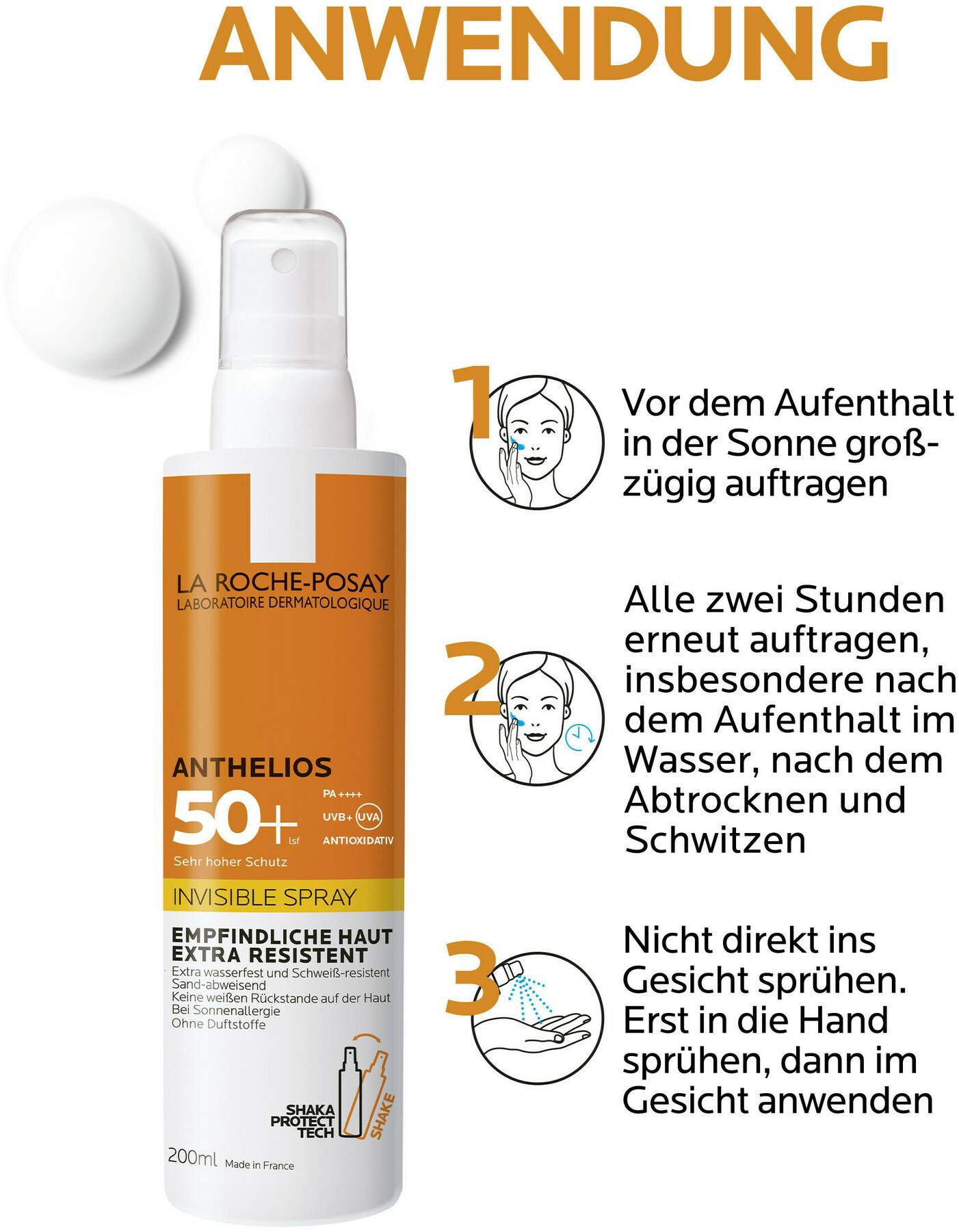 La Roche Posay Anthelios Invisible Spray LSF 50+ ohne Parfum 200 ml