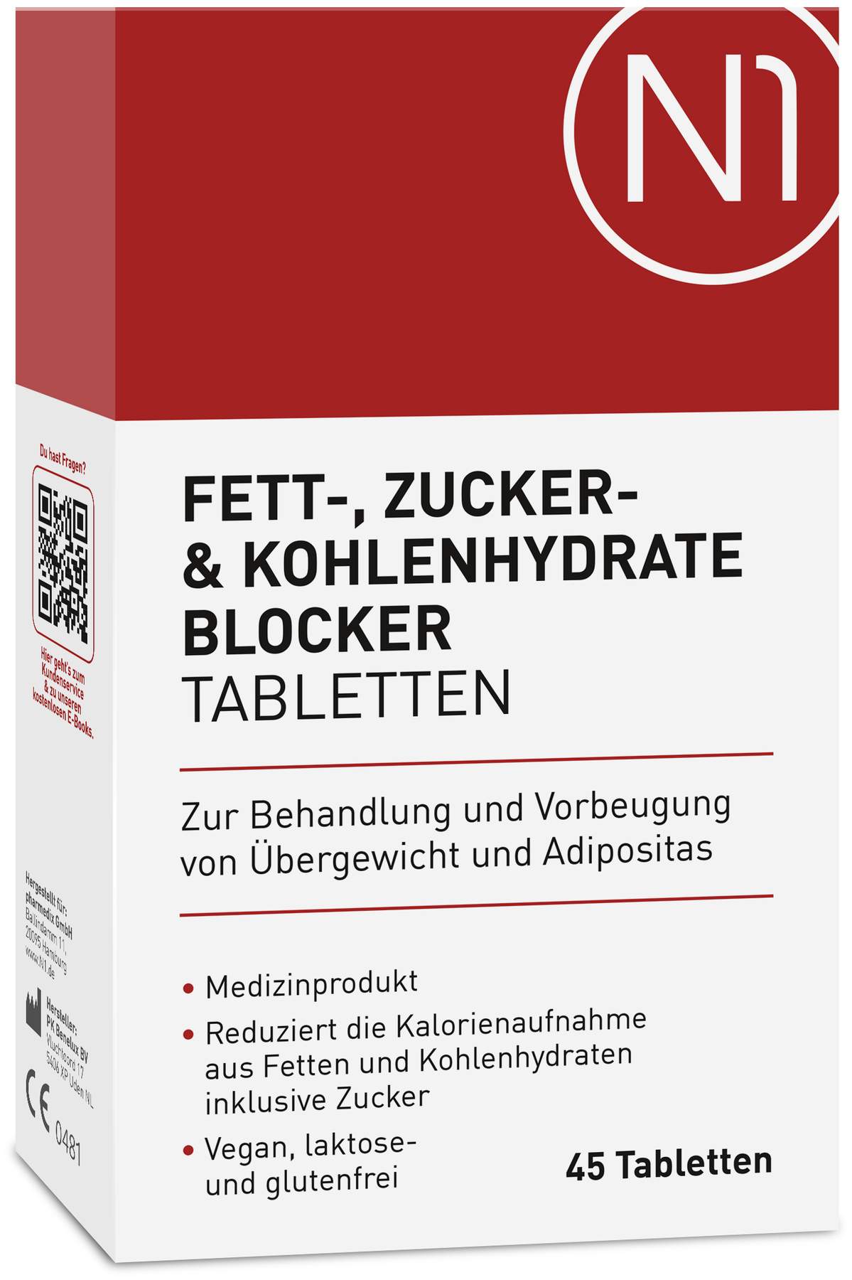 N1 Fett- Zucker- & Kohlenhydrate Blocker 45 Tabletten