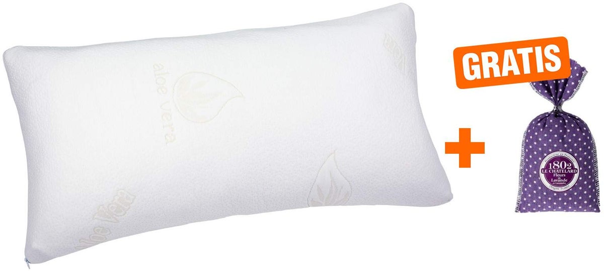 Visco Schaumstoff Kissen Ergobionik + gratis Lavendelblütensäckchen
