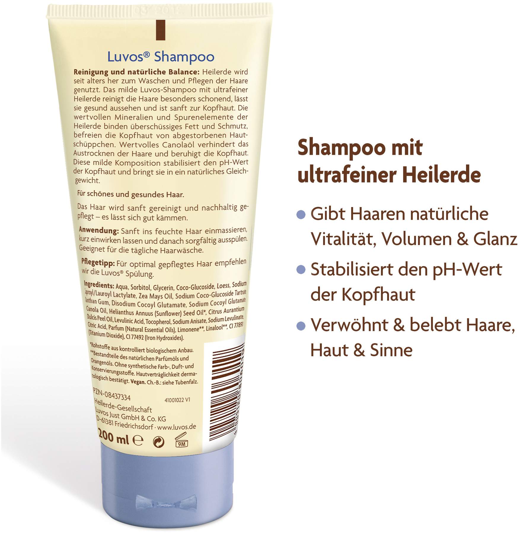 Luvos Naturkosmetik Mit Heilerde 200 ml Shampoo