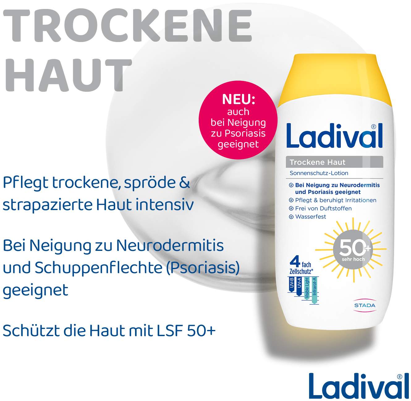 Ladival trockene Haut Sonnenschutz-Lotion LSF 50+ 200 ml