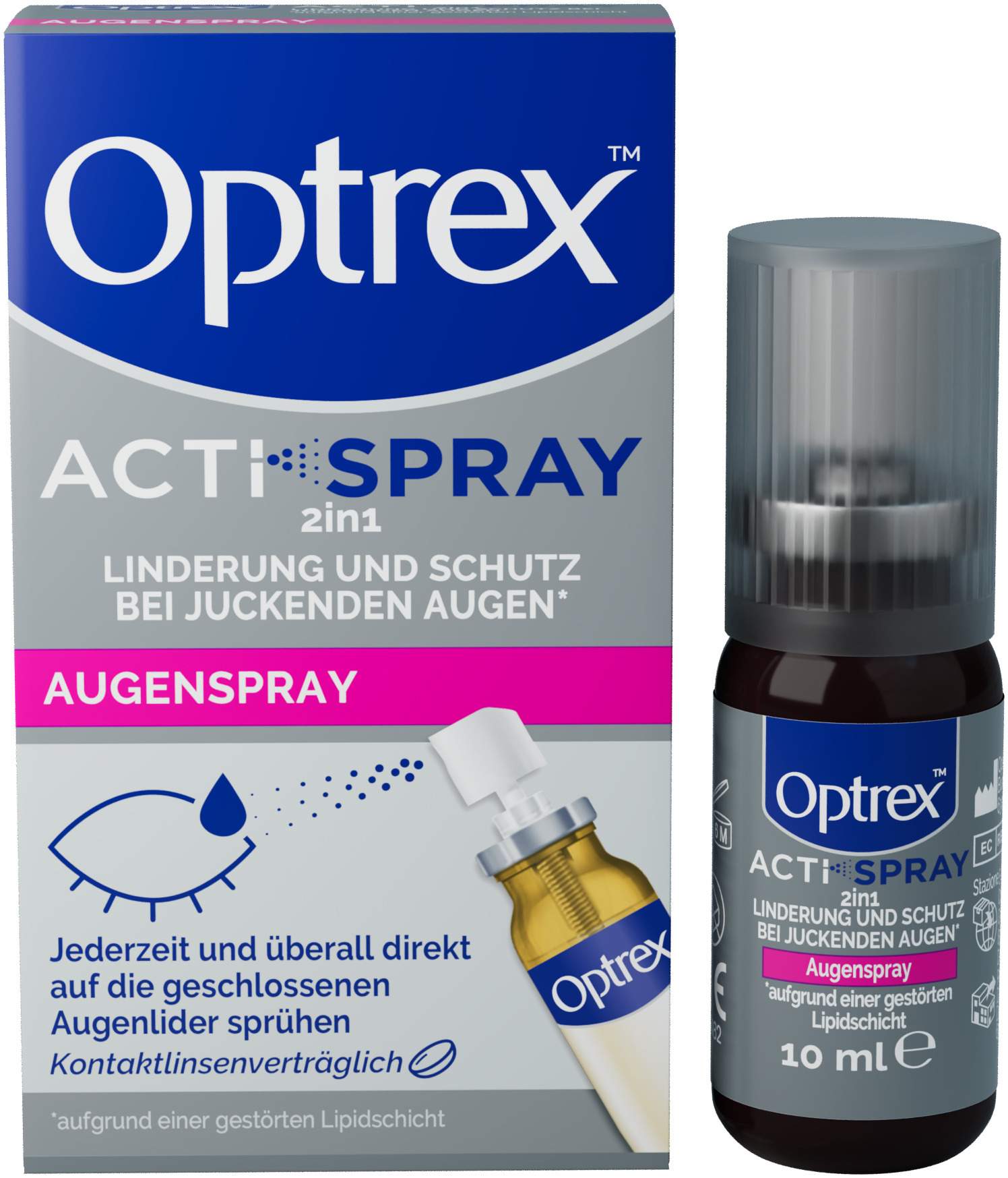 Optrex ActiSpray 2in1 10 ml für trockene + gereizte Augen  10 ml