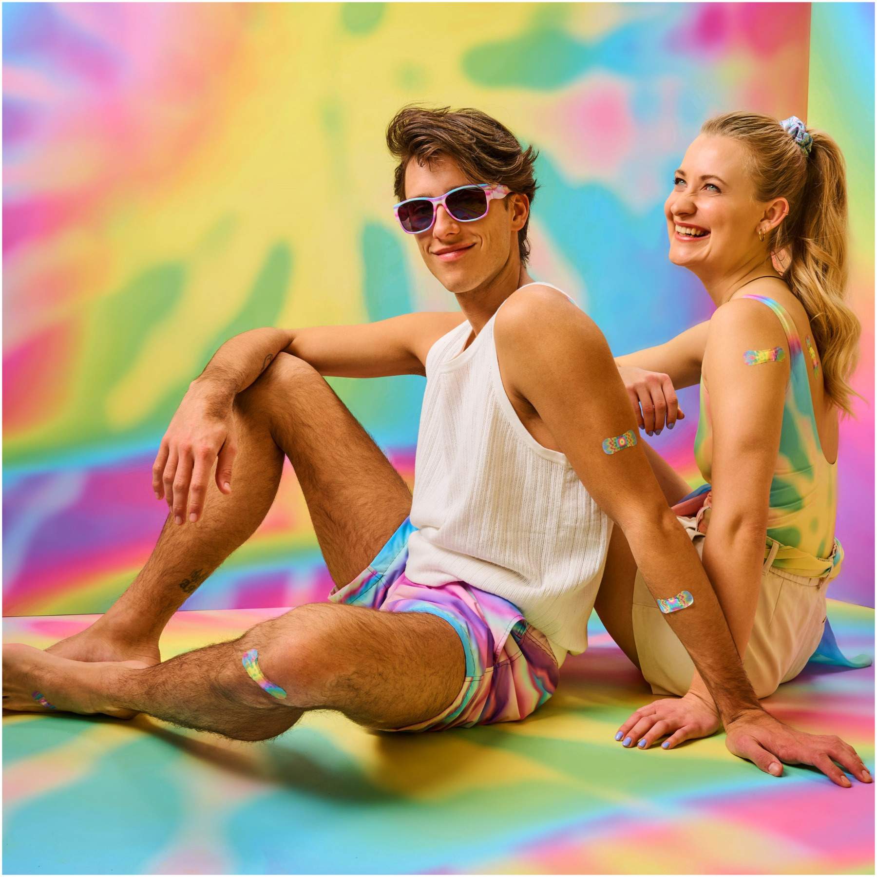 Wild Stripes Waterproof Secure Rainbow Edition 20 Pflaster