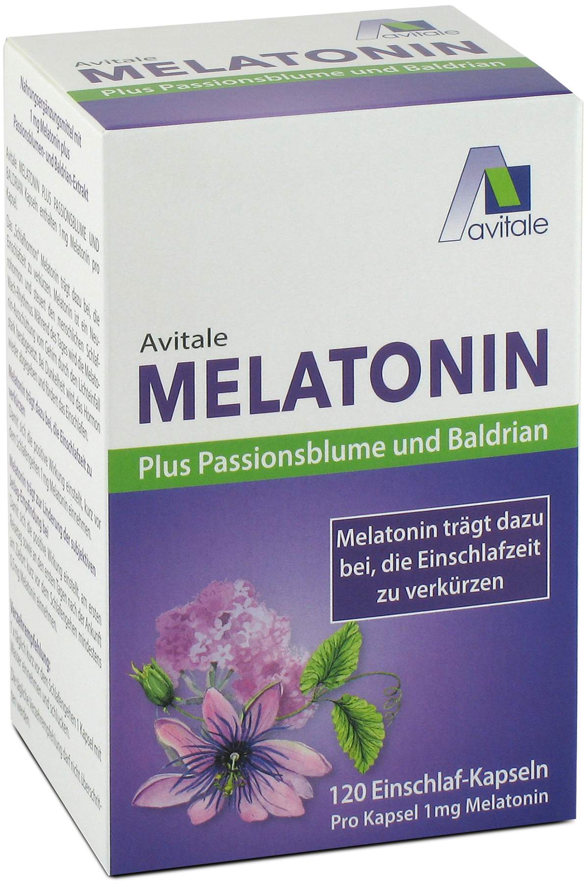 Melatonin+Passionsblume+Baldrian 120 Kapseln