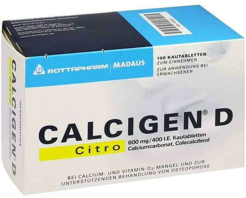 Calcigen D Citro 600 mg und 400 I.E. 100 Kautabletten