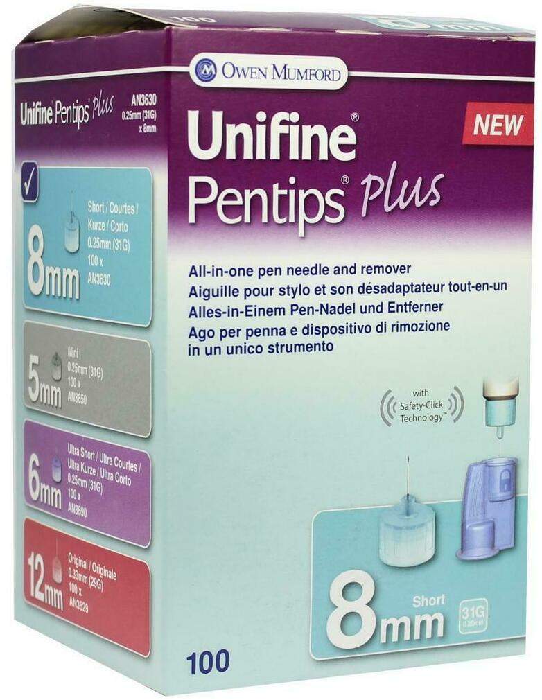 Unifine Pentips Plus 8 mm 31 G Kanüle