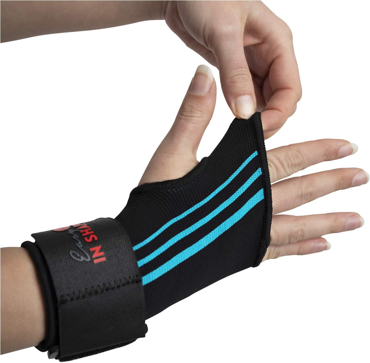 Handgelenkstütze, elastisch, schwarz, Größe L-XL