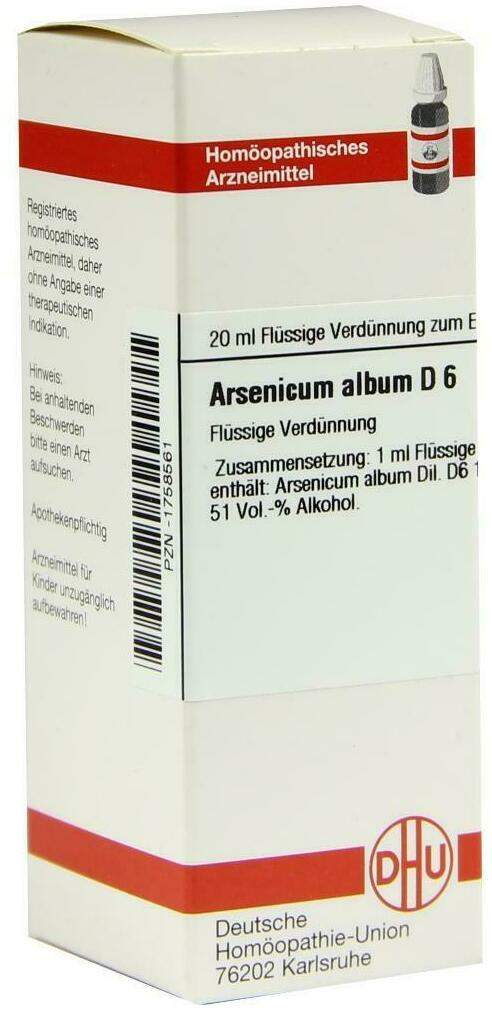 Dhu Arsenicum Album D6 Dilution 20 ml