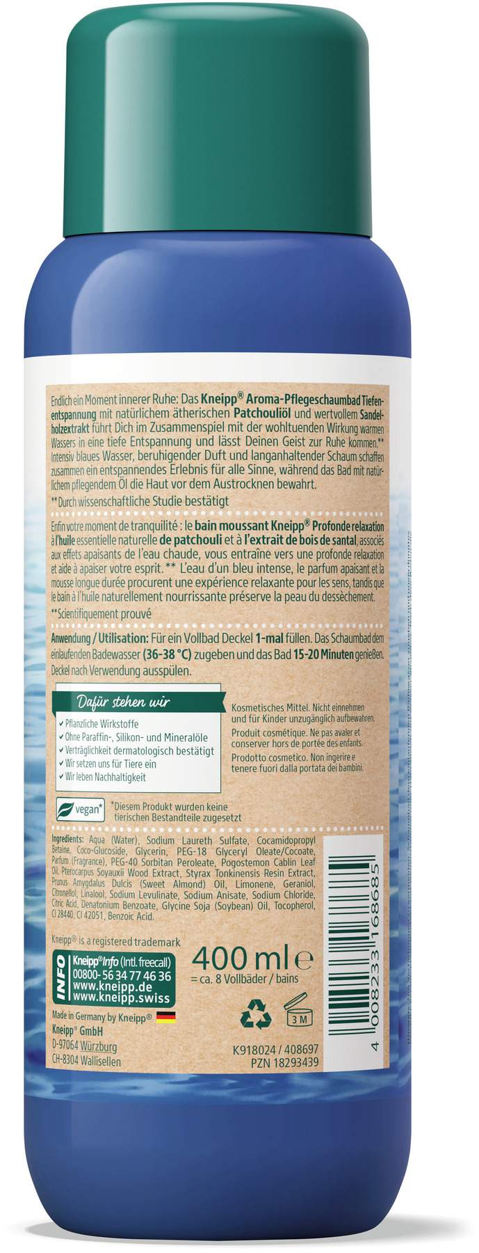 Kneipp Aroma Pflegeschaumbad Tiefenentspannung 400 ml