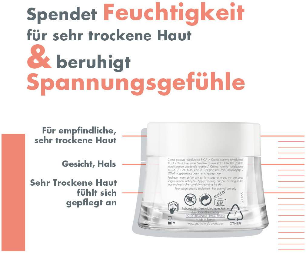 Avene Les Essentiels Revitalisierende Nutritive Creme reichhaltig 50 ml