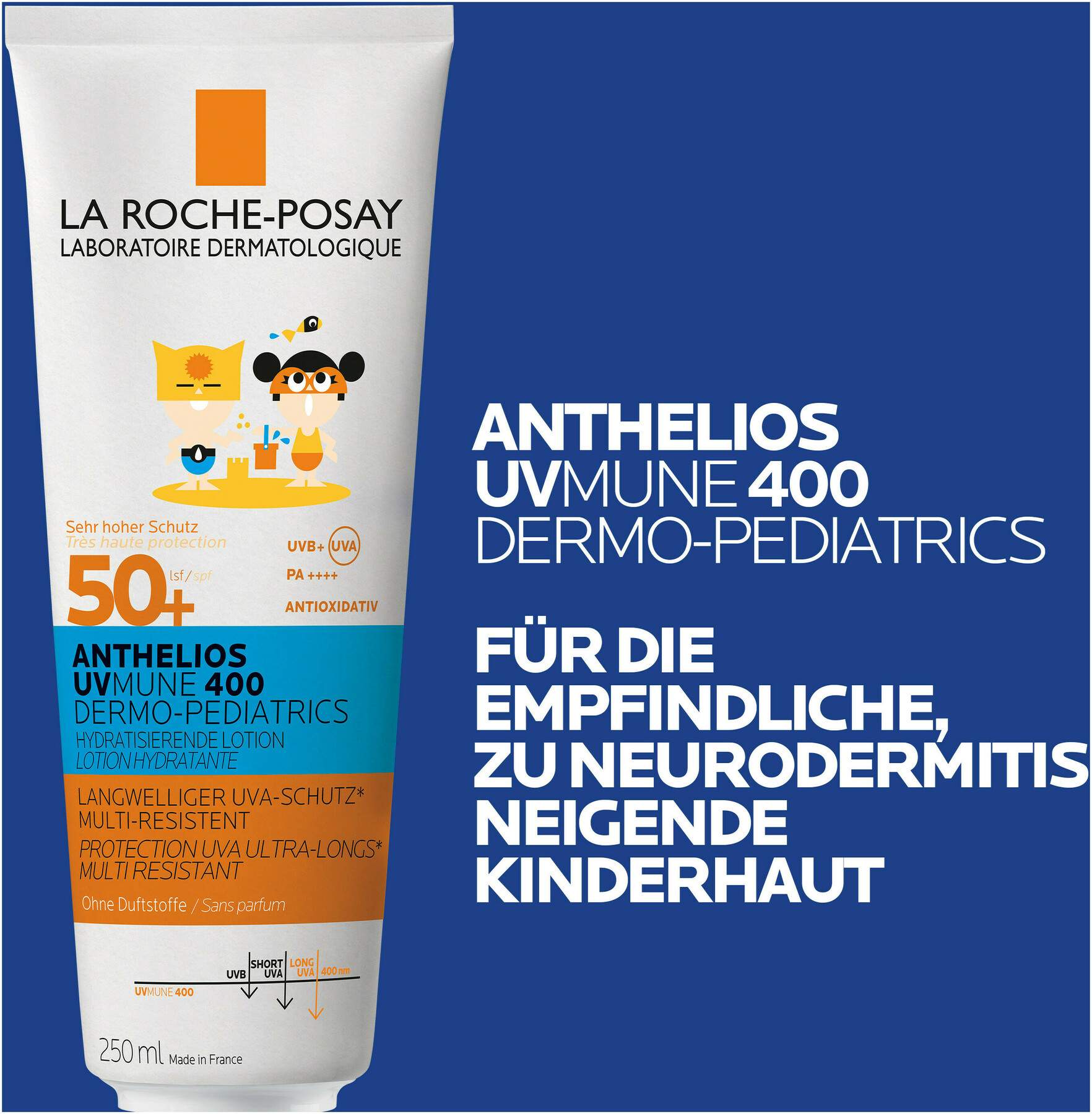 La Roche Posay Anthelios Dermo-Kids Hydratisierende Milch UVMune 400 LSF50 250 ml