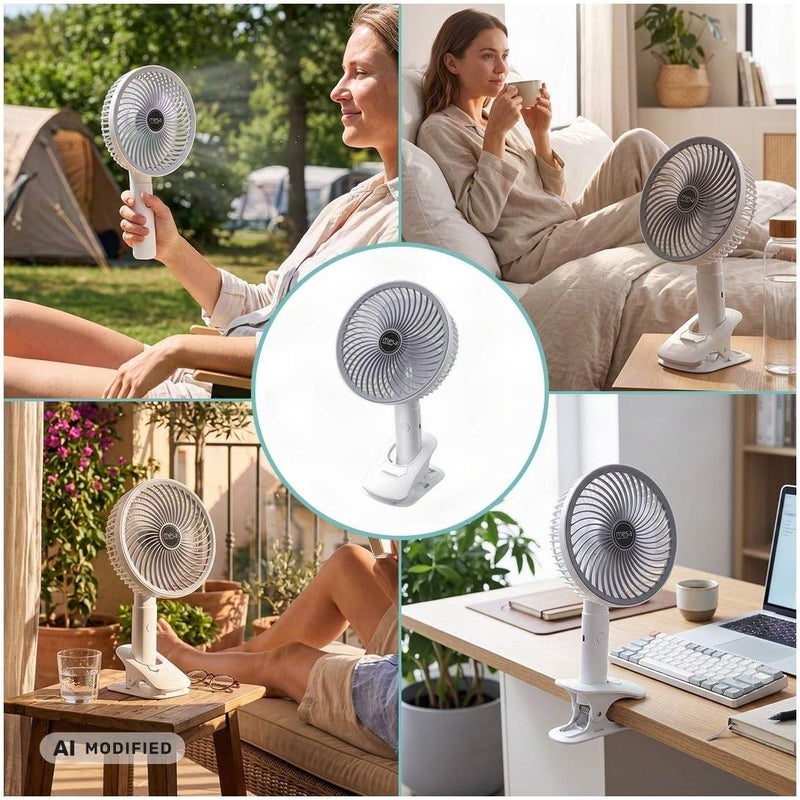 Tischventilator mit Akku zum Klemmen