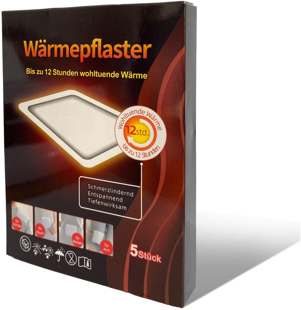 Wärmepflaster mit 12h Wärme 5er Set, 13 x 10 cm