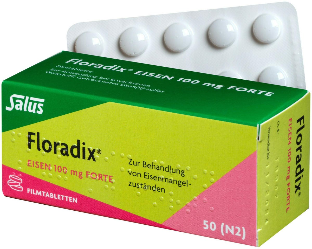 Floradix Eisen 100 mg Forte 50 Filmtabletten
