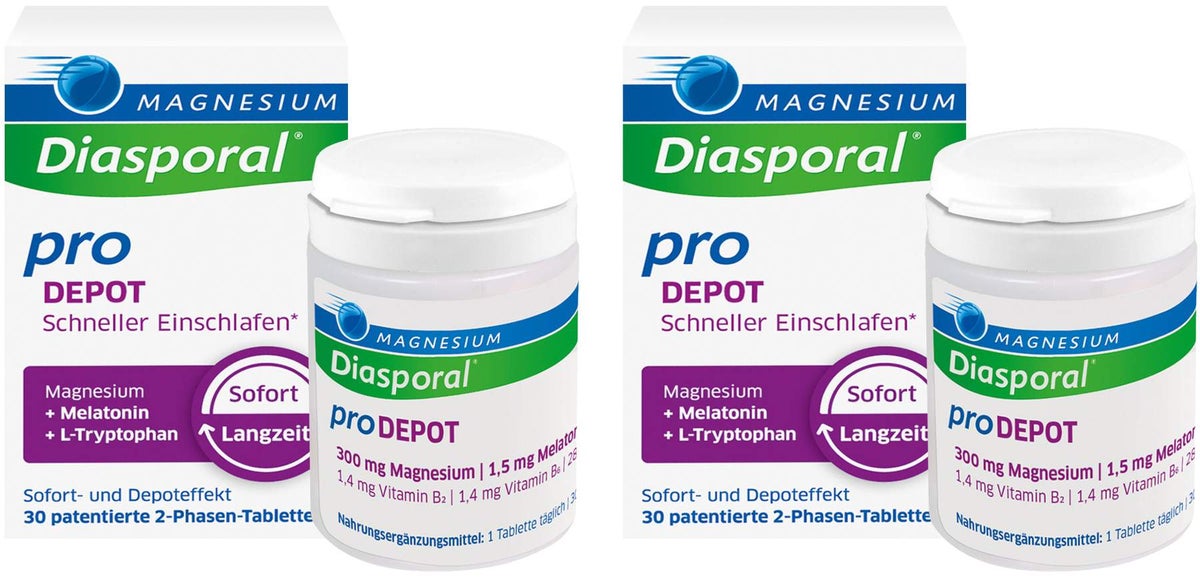 Magnesium Diasporal pro Depot Schneller Einschlafen 2 x 30 Tabletten