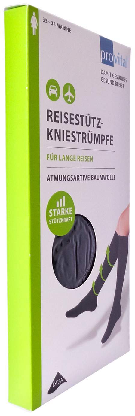 Provital Reisekniestrümpfe Gr.35-38 Mine Baumw