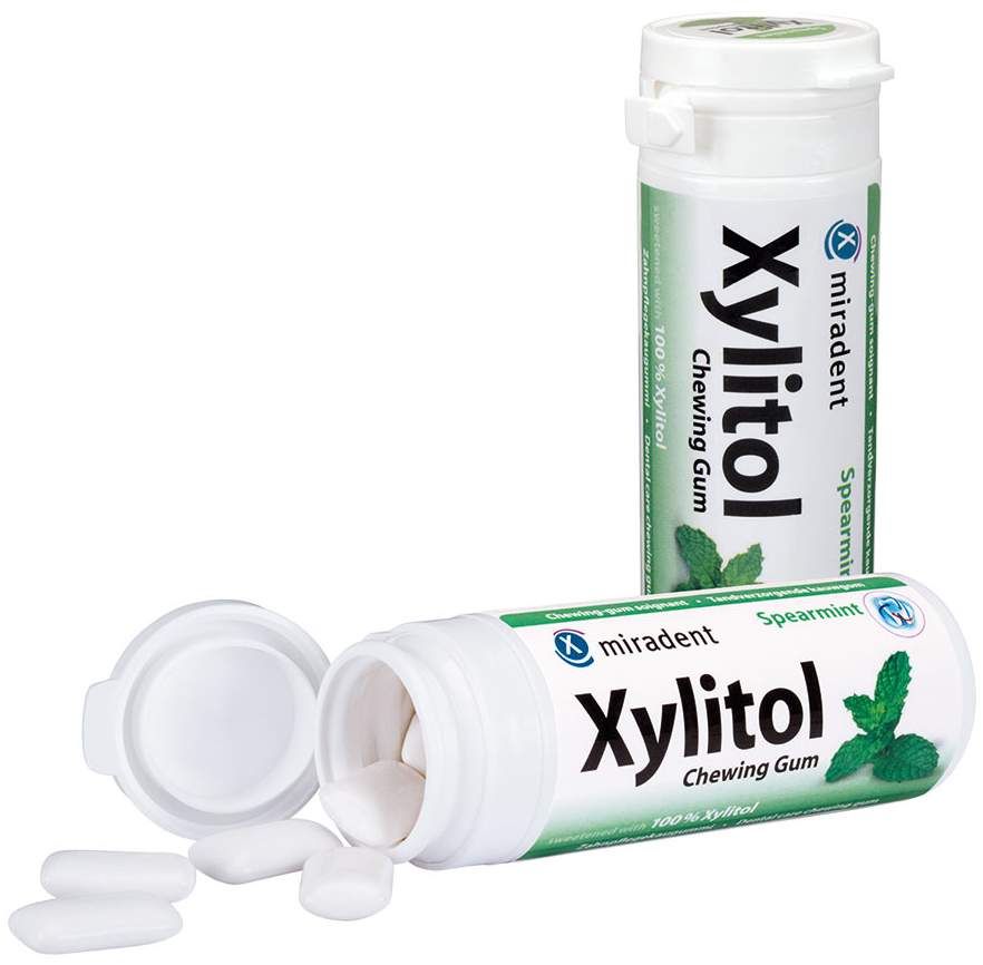 Miradent Xylitol Chewing Gum Spearmint 30 Kaugummis