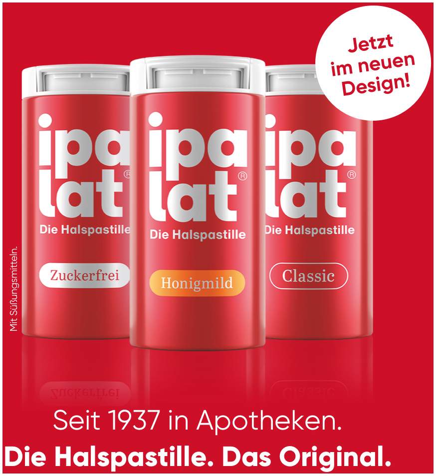Ipalat Halspastillen honigmild ohne Menthol zuckerfrei 120 Pastillen