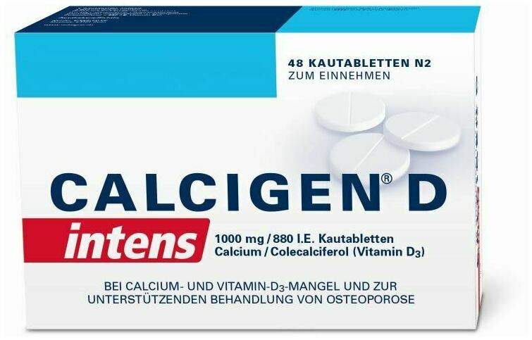 Calcigen D Intens 1000 mg 880 I.E. 48 Kautabletten