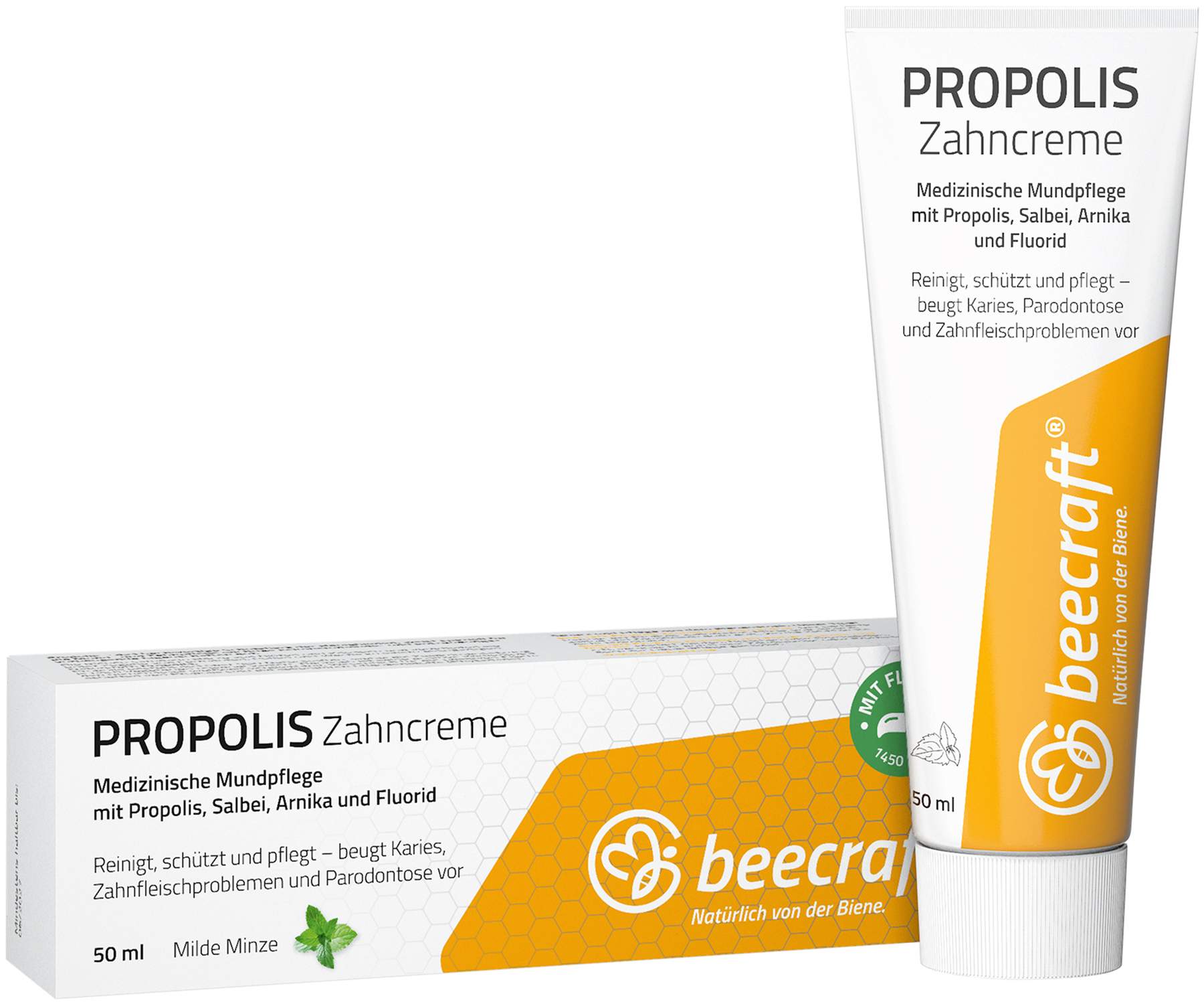 Beecraft Propolis Zahncreme Salbei Arnika Fluorid 50 ml