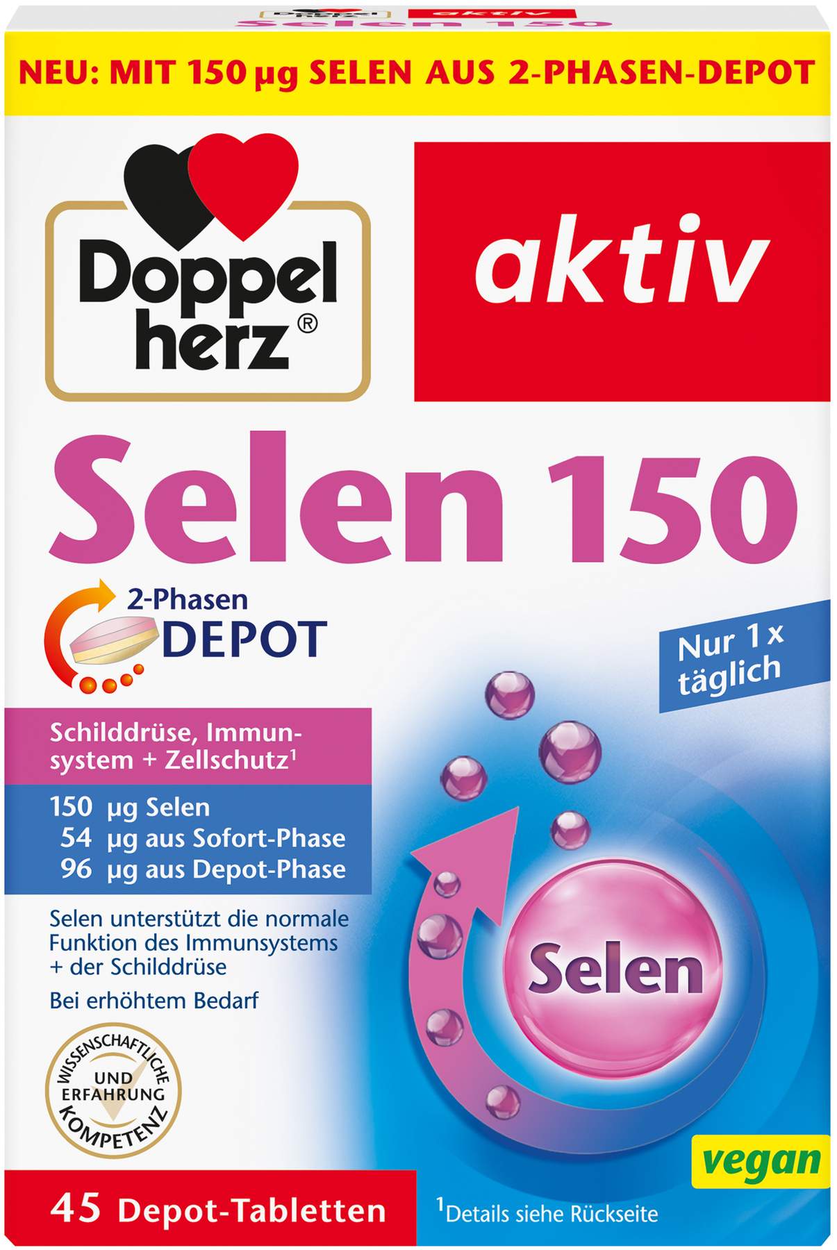 Doppelherz aktiv Selen 150 2-Phasen Depot 45 Tabletten