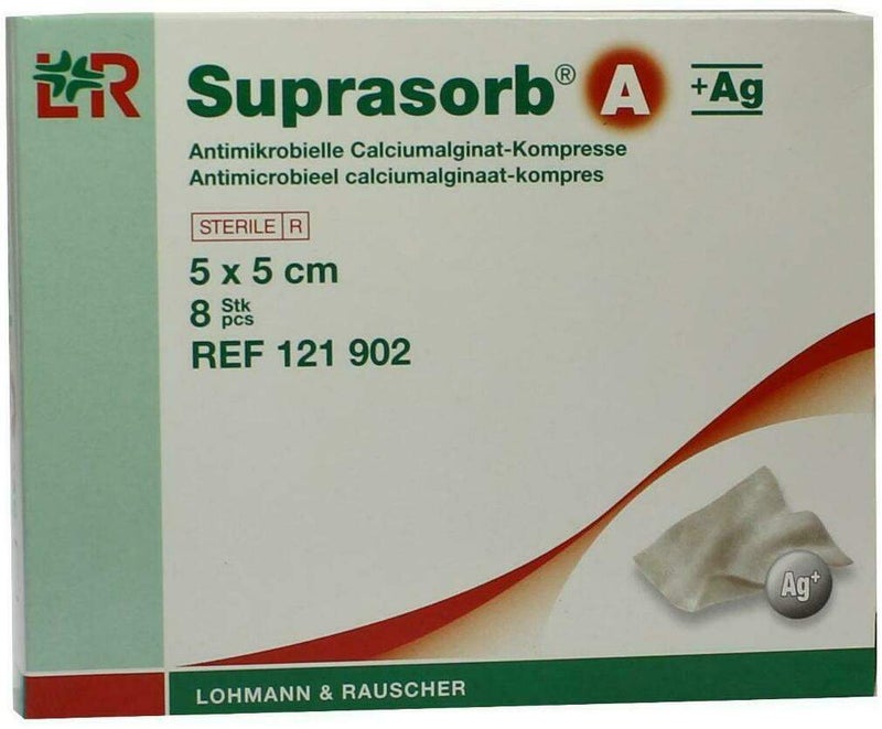 Suprasorb A+ag Antimikrobelle Calciumalginat Kompresse5x5cm