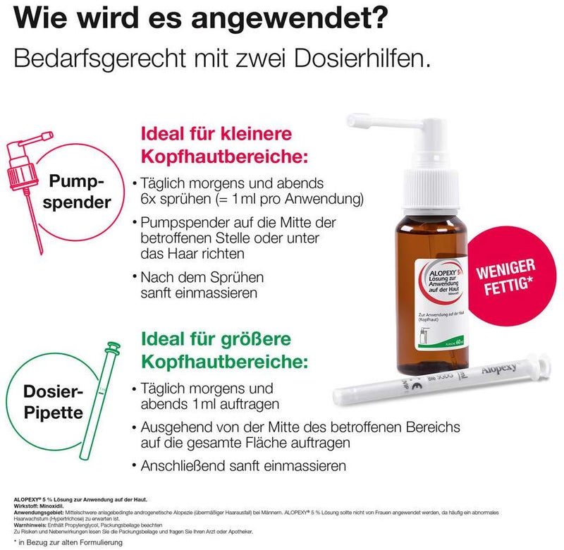Alopexy 5% Lösung zur Anwendung auf der Haut 3 x 60 ml Lösung