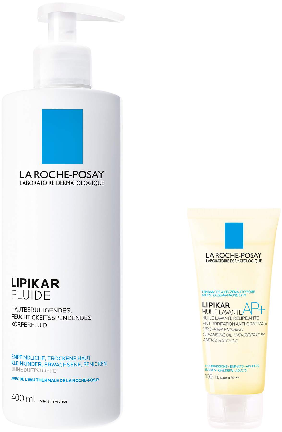 La Roche Posay Lipikar Fluide 400 ml + gratis Roche Posay Lipikar Dusch- und Badeöl AP+ 100 ml