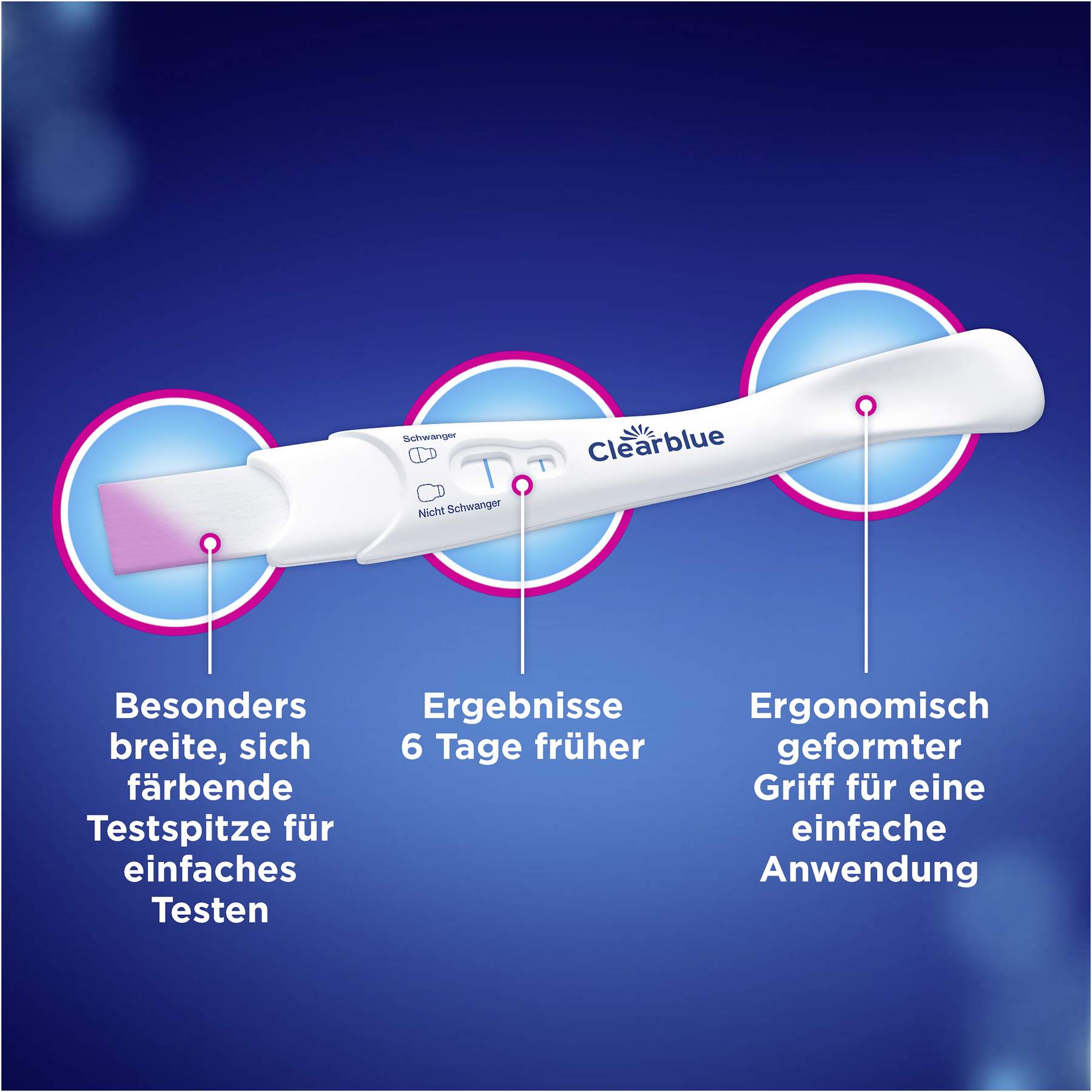 Clearblue Schwangerschaftstest frühe Erkennung und mit Wochenbestimmung 2 Teststäbchen