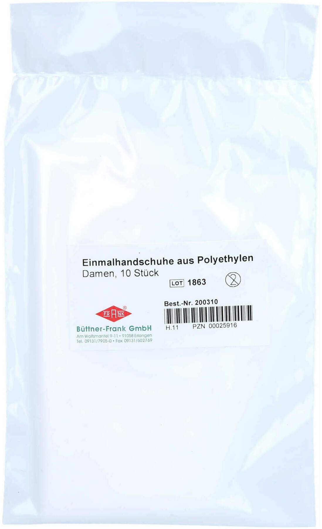 Handschuhe Einmal Untersuchung Damen 10 Stück