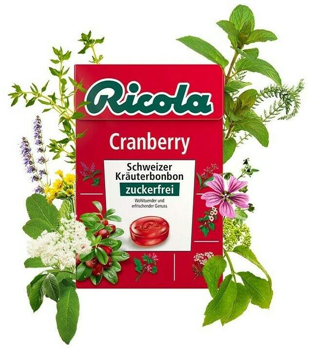 Ricola Box Cranberry zuckerfrei 50 g