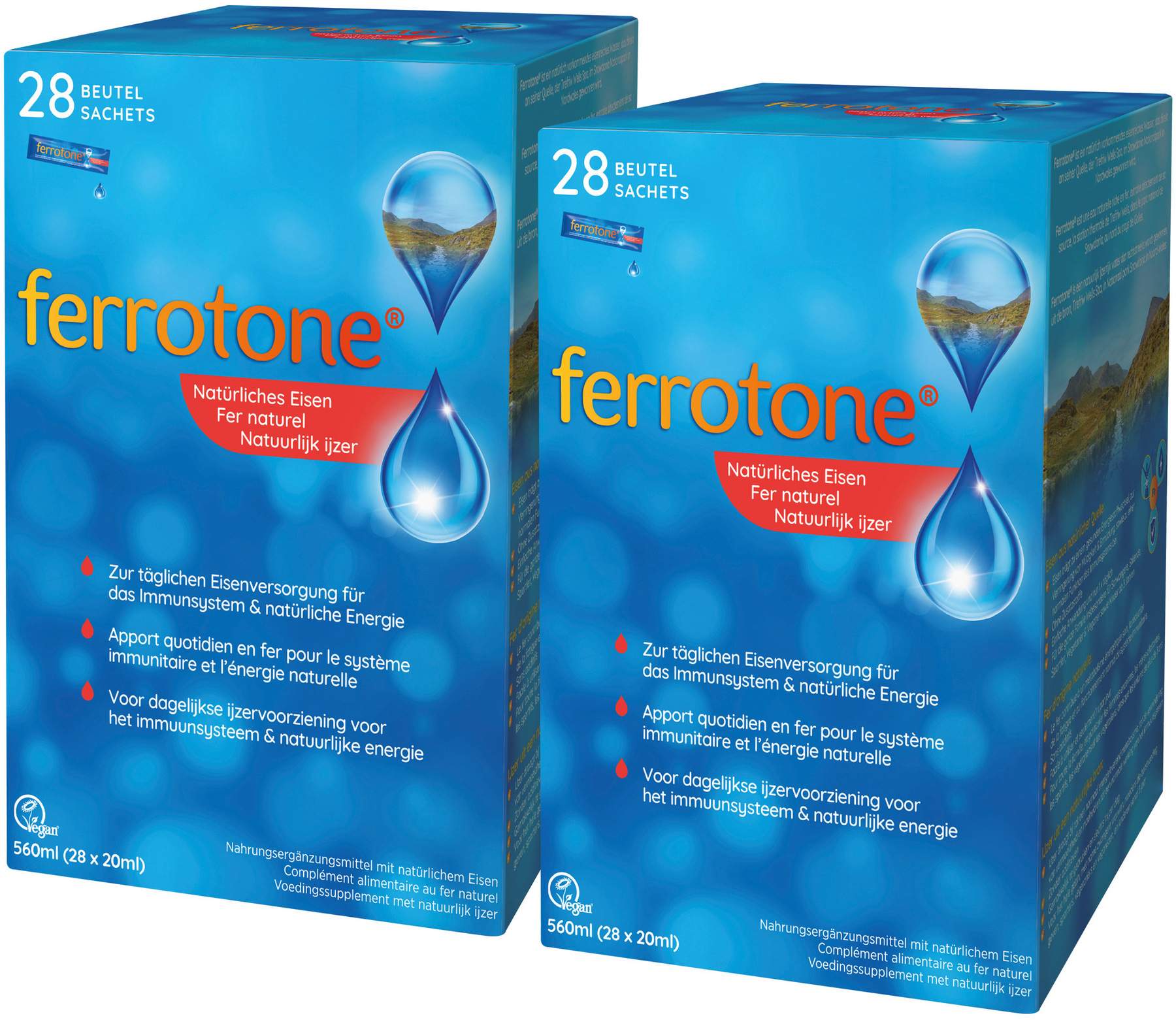 Ferrotone Natürliches Eisen 2 x 28 x 20 ml Beutel