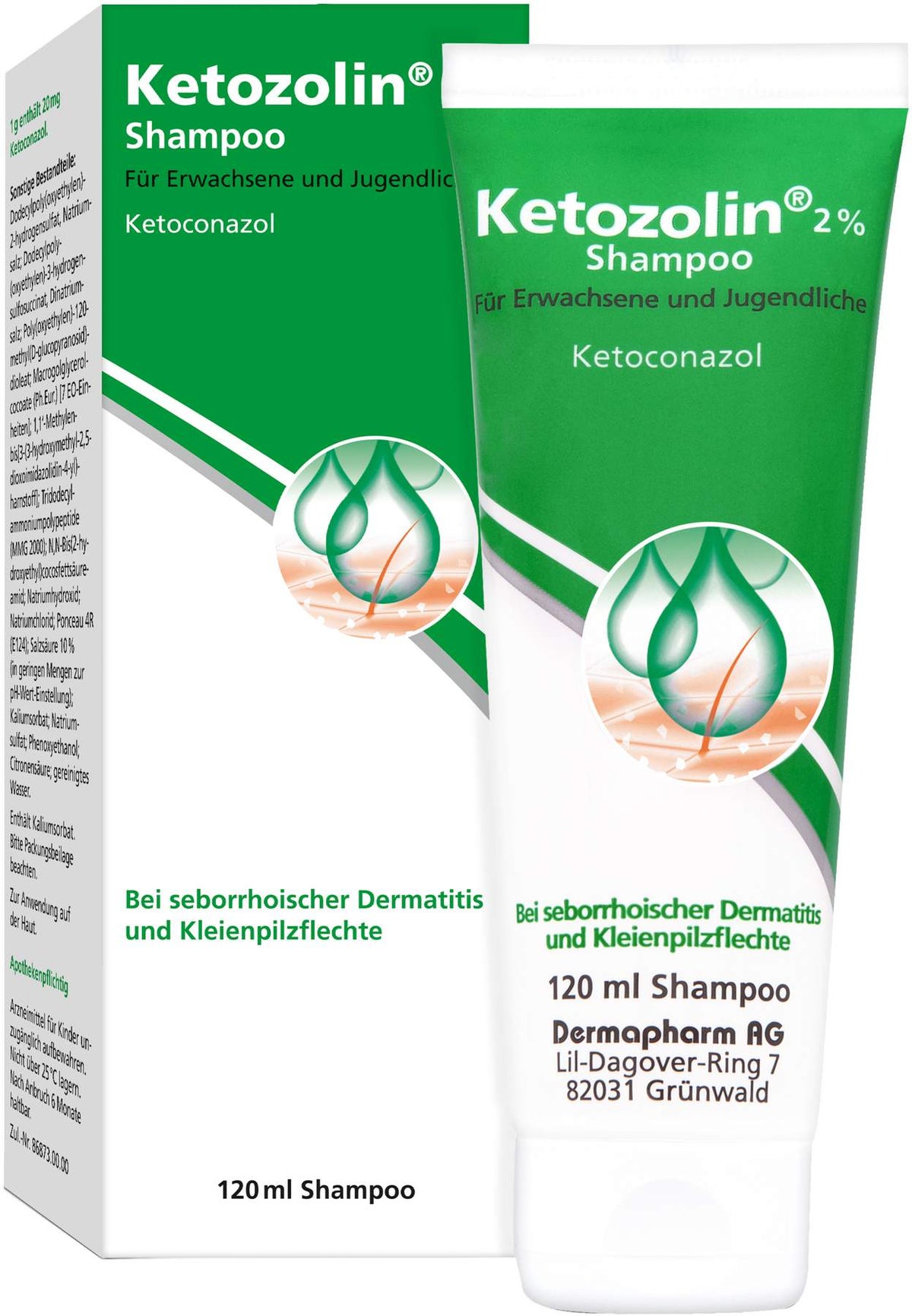 Ketozolin 2 % Shampoo 120 ml