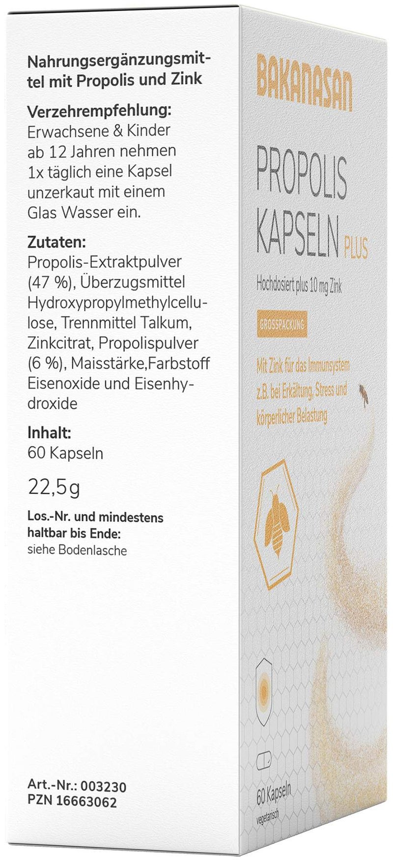 Bakanasan Propolis Kapseln plus 60 Stück