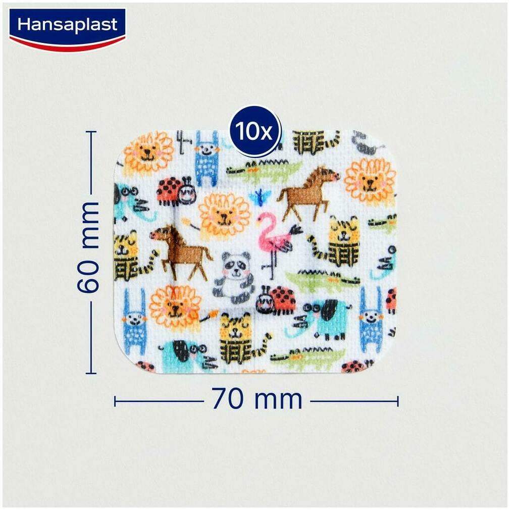 Hansaplast Kids Pflasterstrips sensitive 6x7 cm 10 Stück