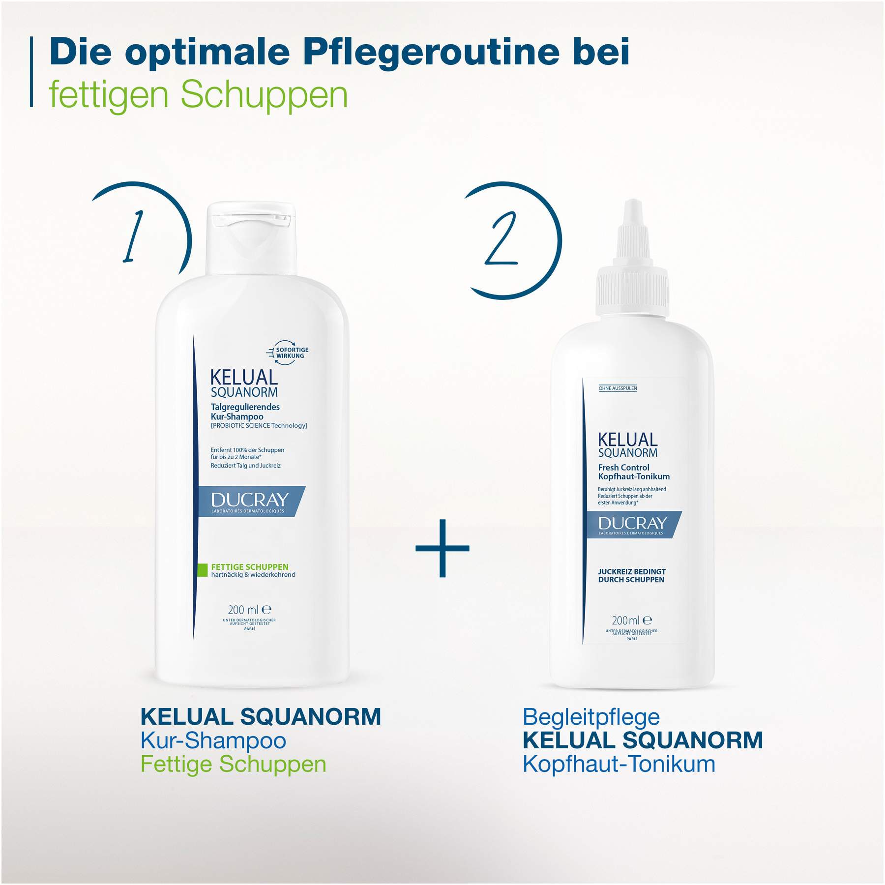 Ducray Kelual Squanorm fettige Schuppen 200 ml Shampoo