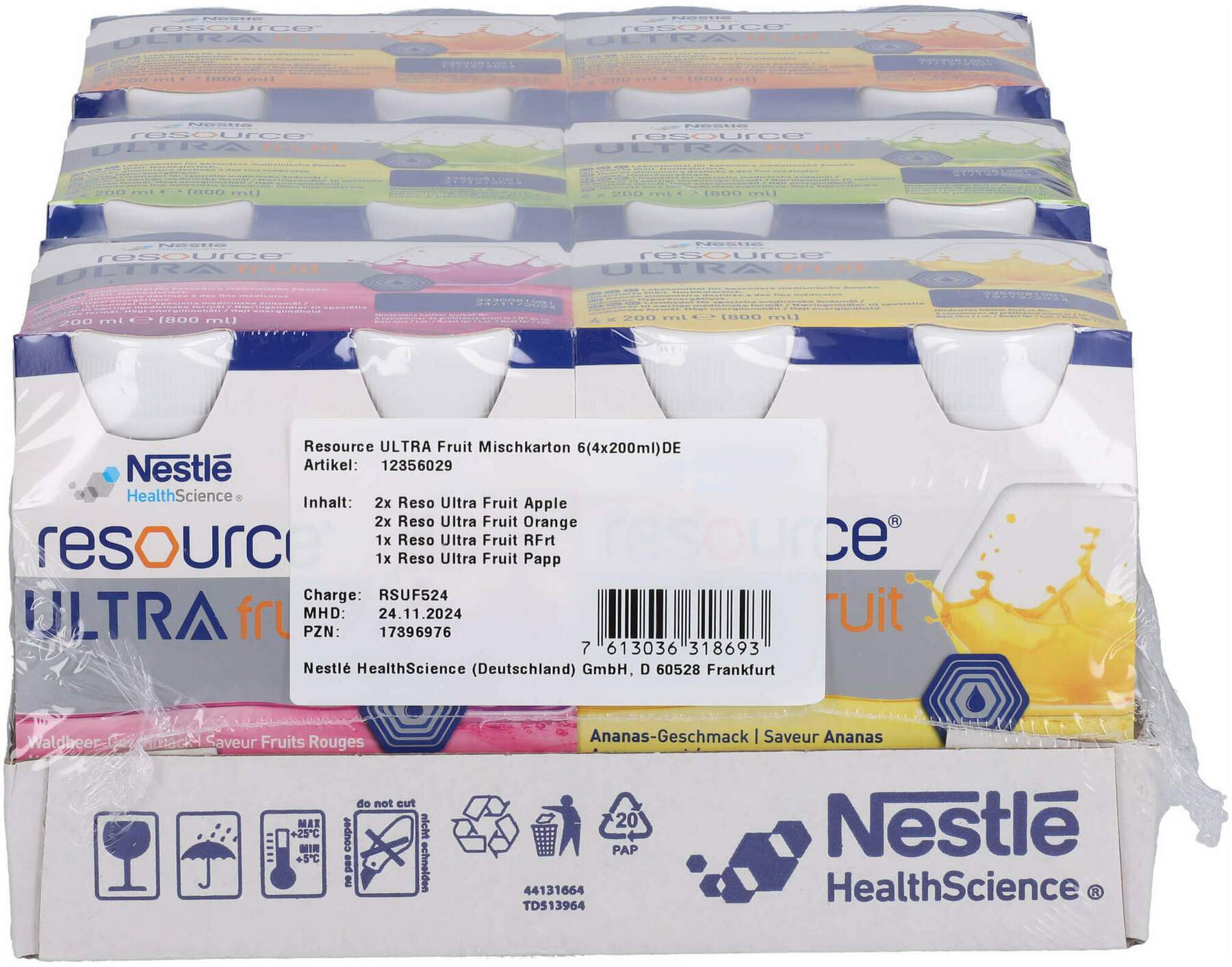 Resource Ultra Fruit Mischkarton Flüssig  6 X 4 X 200 ml