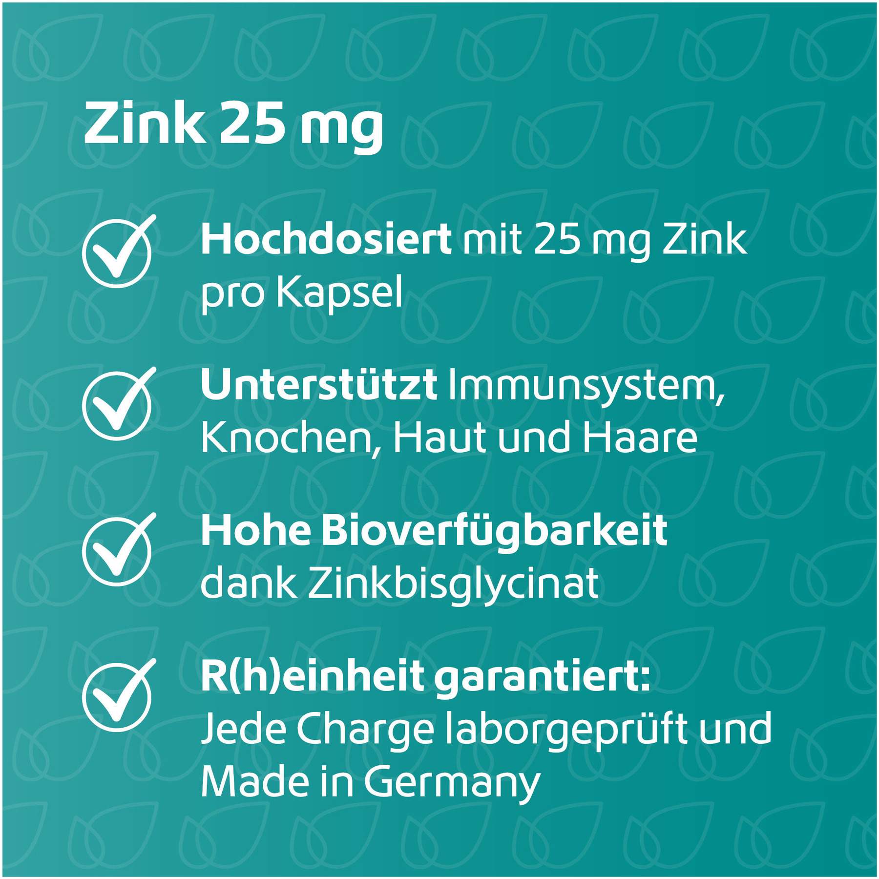 Zink 25 mg Immunsystem Plus 120 Kapseln