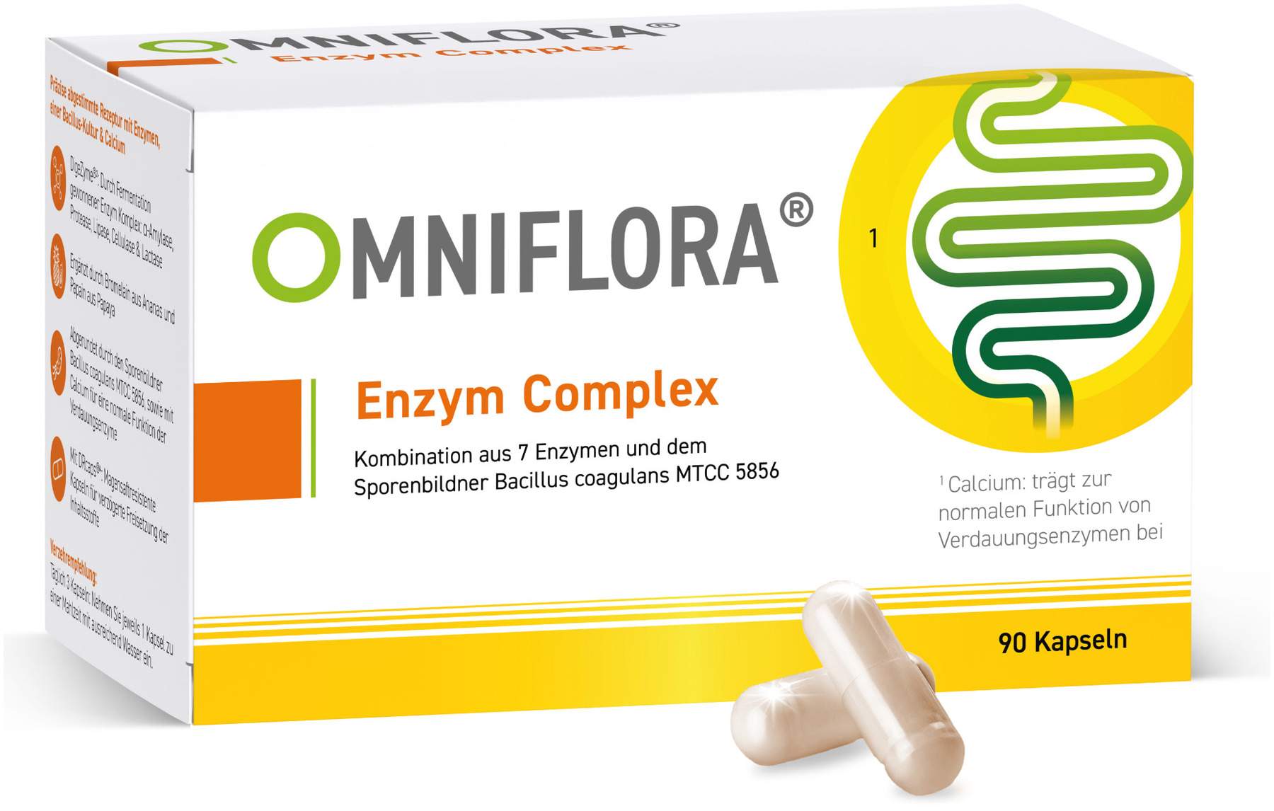 Omniflora Enzym Complex Mit Bacillus Coagulans 90 Kapseln